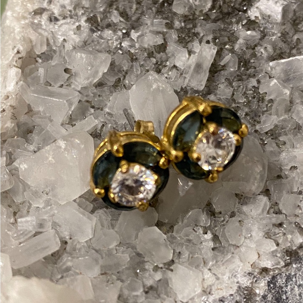 Vintage Avon emerald studs